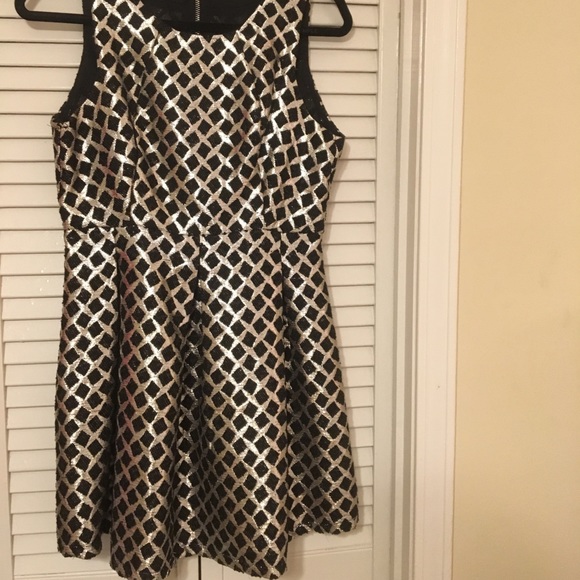 Karlie Black and Silver Fit and Flare Dress - Picture 1 of 3